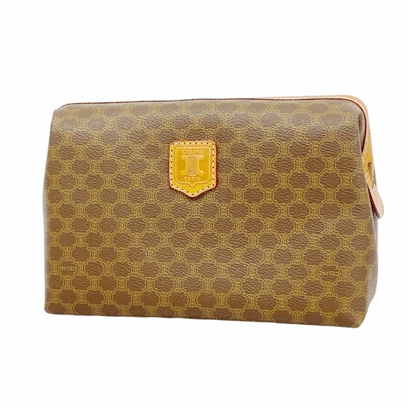 Celine Pouch Macadam Brown Women's - Picture 1 of 10